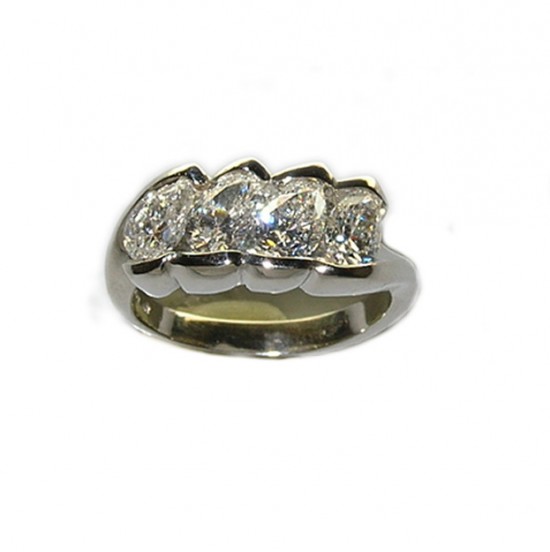 Pear Shape Diamond Guard Ring